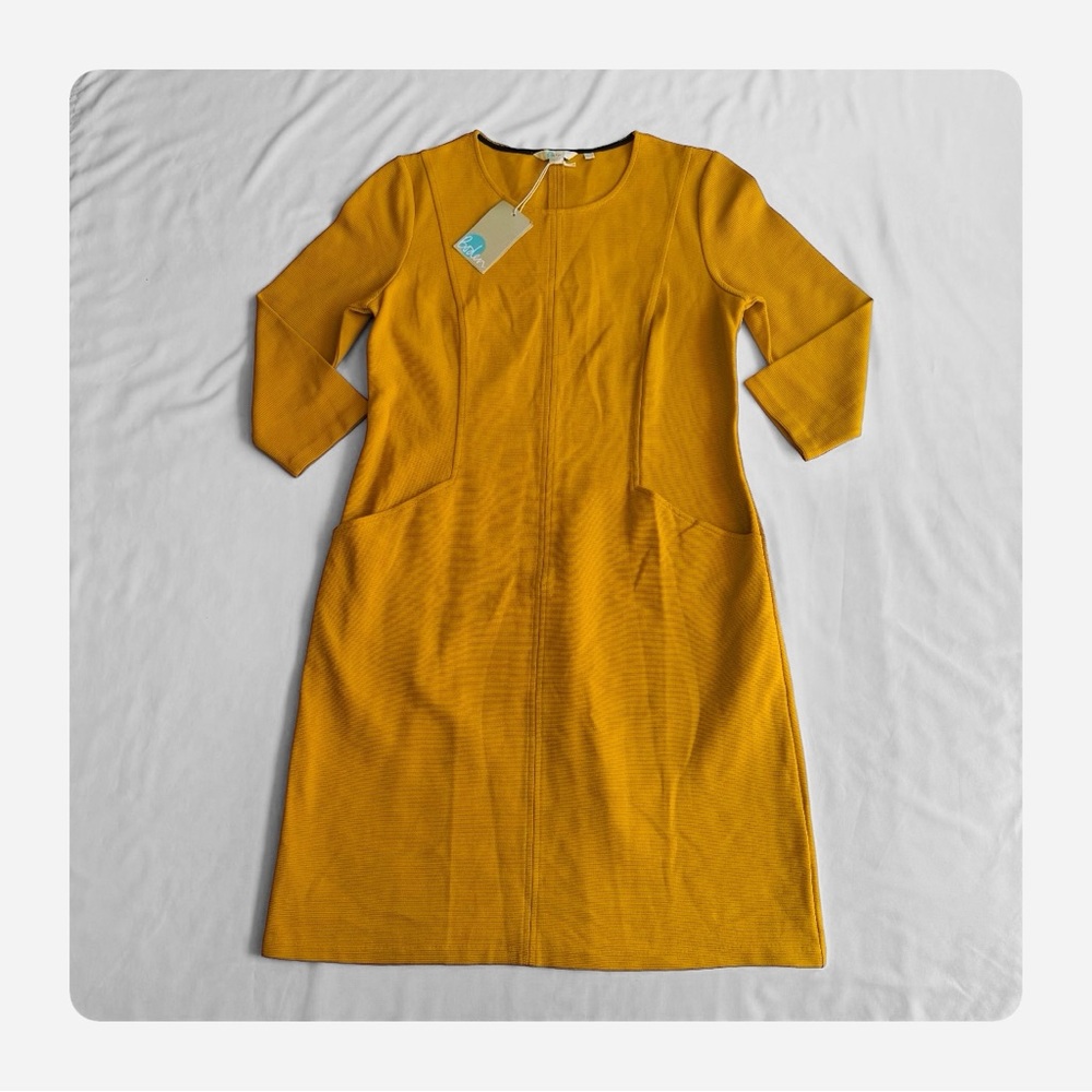 β
NWT Boden Ellen Ottoman 3/4 Sleeves Dress - Yellow β
- Picture 12 of 15